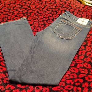 True Religion Women's Medium Blue Straight Leg Jeans